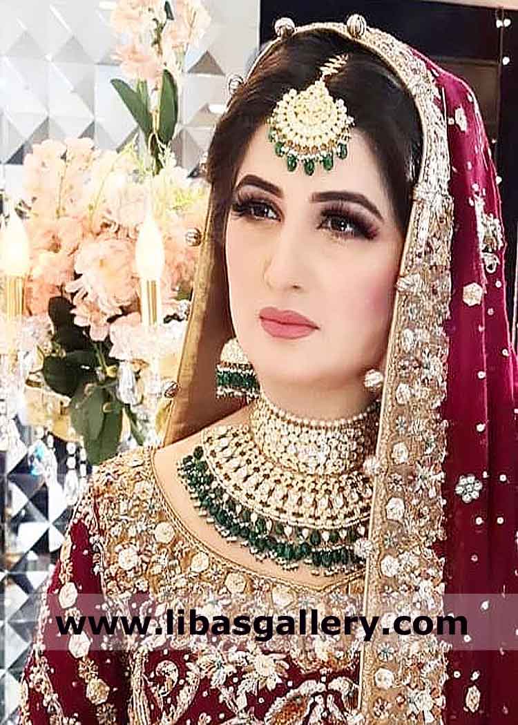 gold plated bridal jewellery set for women barat and nikah day in silver and alloy basic material UK USA Canada