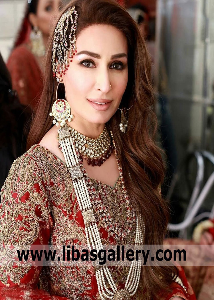 actress reema khan wearing gold plated designer jewellery set including jhumer tika earrings necklace rani haar uk usa canada
