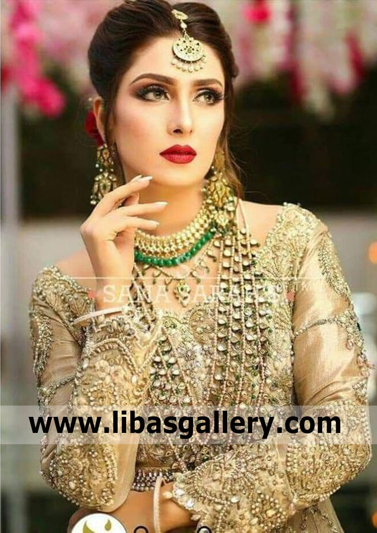 exotic bridal jewellery set ayeza khan wearing rani haar earrings choker necklace and earrings tika puerto rico portugal dubai