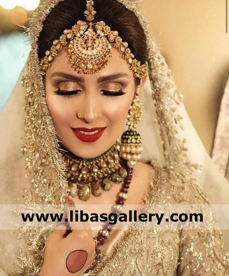 Heavy bridal jewellery set gold plated new wedding tradition 925 sterling silver complete set hand made for nikah walima uk usa canada
