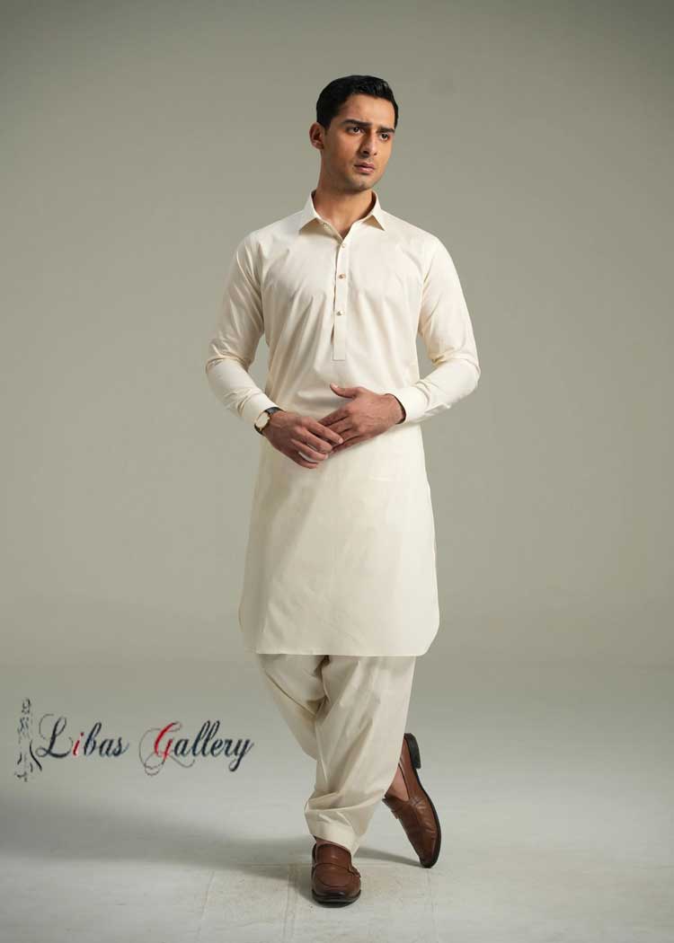Pearl White Cotton Shalwar Kameez stylish available on Small to XL size daily wear men suit comfort and premium quality Kentucky Maryland Denver Louisiana Michigan
