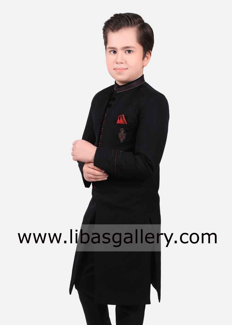 black latest style hats off kids boys sherwani for eid wedding buy raw silk and velvet kids sherwani zimbabwe yemen vatican city