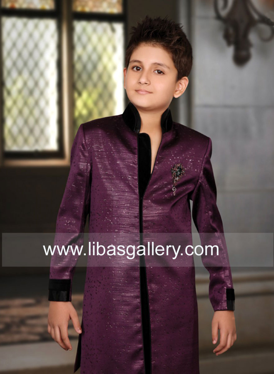 Pakistani Latest Designer Sherwanis for Kids Latest Styles of Embroidered Sherwanis for Kids Online Shopping for Kids Sherwanis california Boston USA