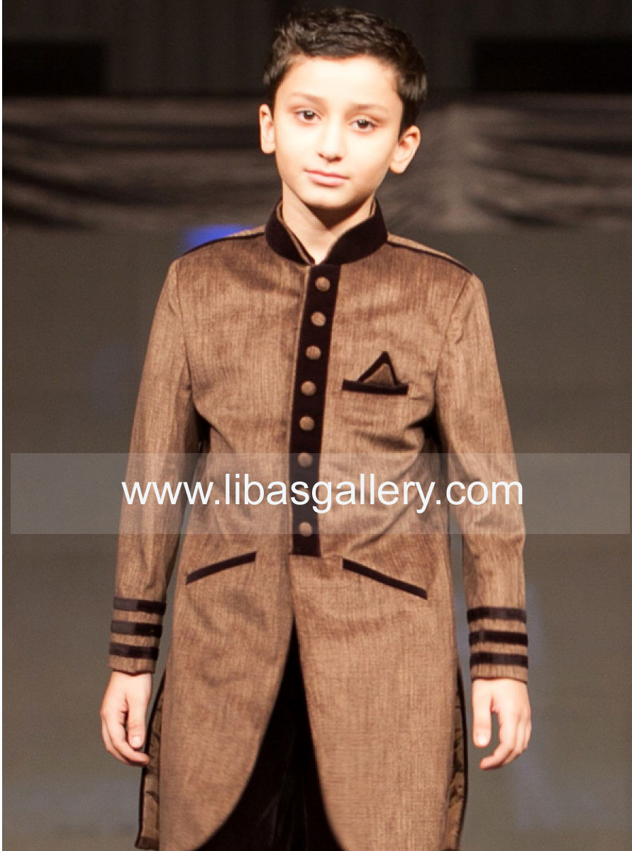 kids sherwani Embroidered for Boys with inner kurta pajama shop Online Bedford shire london UK