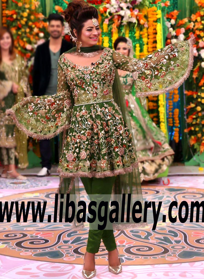 Pakistani Mehndi Dresses 2017 Collection Online Shop Riyadh Saudi Arabia