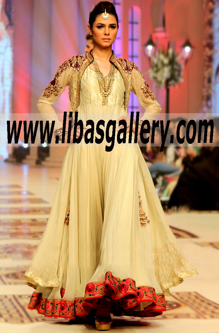 Shop Bridal Couture week Asifa & Nabeel selection of signature Anarkali dresses, Jamawar,silk formal dresses, designer evening dresses, and more for a classic look for any occasion in Brooklyn New York USA