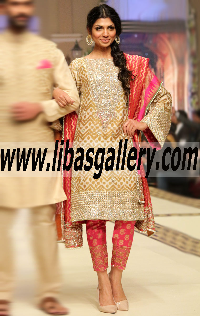 FARAZ MANAN | www.libasgallery.com Official Global Online Store | Fashion Designer FARAZ MANAN at Telenor Bridal Couture Week Shop Online in UK USA Canada Australia