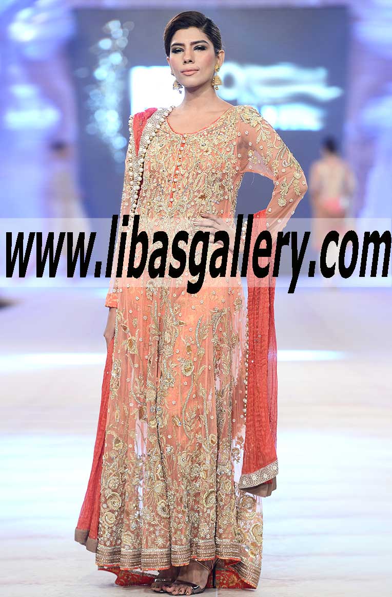 Sania Maskatiya Luxurious Bridal Anarkali Dresses at PFDC L`Oreal Paris Bridal Week New York City Brooklyn