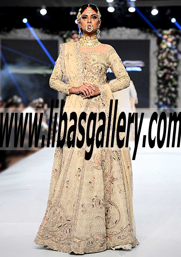 Designer Fahad Hussayn Bridal Gowns,high quality Anarkali Salwar Kameez, Buy Anarkali Suits, Wedding Gown Online Shopping PFDC Loreal Paris Bridal Week 2015 Canberra Australia