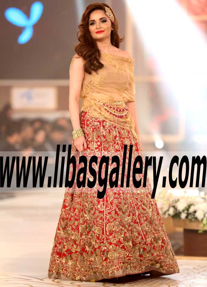 Designer Sobia Nazir Latest Bridal Dresses - Sobia Nazir Wedding Lehenga Online - Garden City Michigan MI USA | libasgallery.com