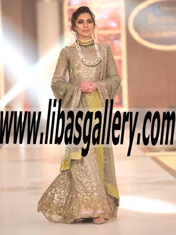 Sobia Nazir Wedding Anarkali Gowns New Styles, The Latest Wedding Gowns Trends from Telenor Bridal Couture Week 2016 2017  fast delivery in Birmingham UK