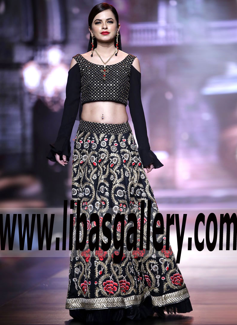 Yasmin Zaman High Fashion Party Dress With Floral Embellished Lehenga For Evening And Formal Events Newcastle UK Yasmin Zaman High Fashion Party Dress With Floral Embellished Lehenga For Evening And Formal Events Newcastle UK