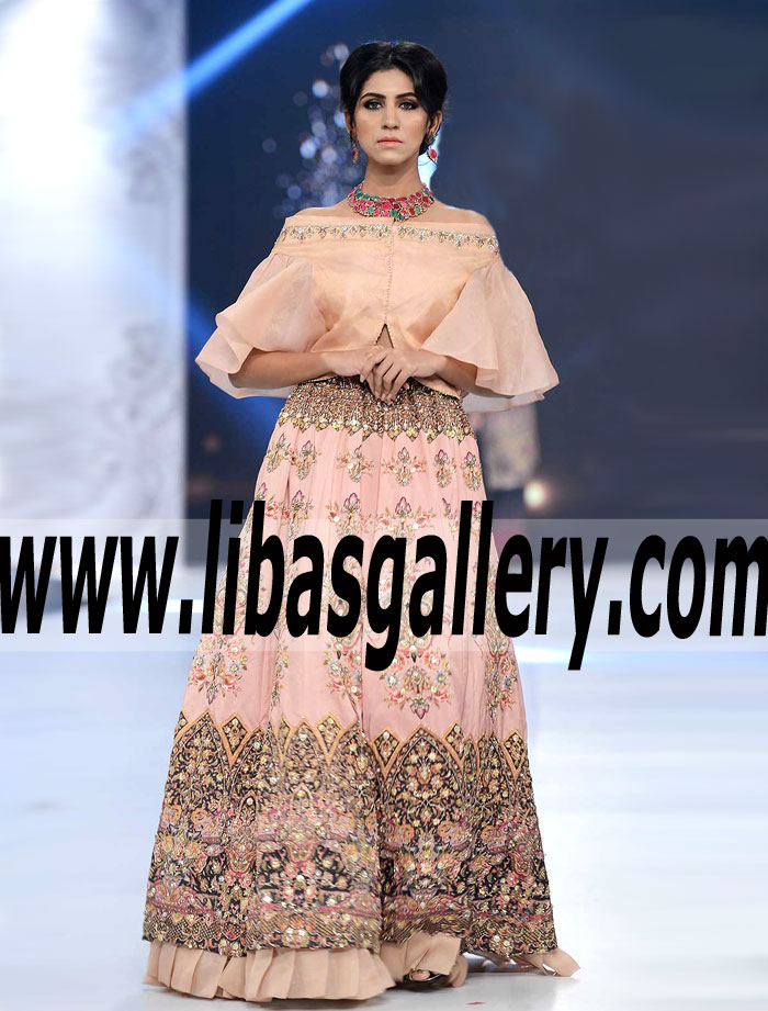 Shiza Hassan Wedding Sharara Styles, Shiza Hassan Bridal Sharara Designs 2017 Edinburgh London UK