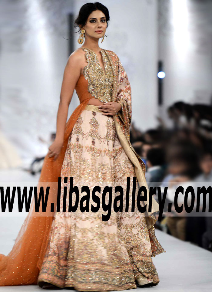 Shiza Hassan Lehenga Dresses | Shiza Hassan Wedding Dresses | PFDC L`Oreal Paris Bridal Week Latest Bridal Dresses in Bromley UK Online Shop