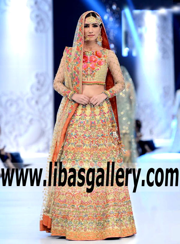 Nomi Ansari Traditional Bridal Dresses Bridal Lehenga Dresses The Best Online Designer Nomi Ansari PFDC Bridal Wear shop Sacramento California CA USA