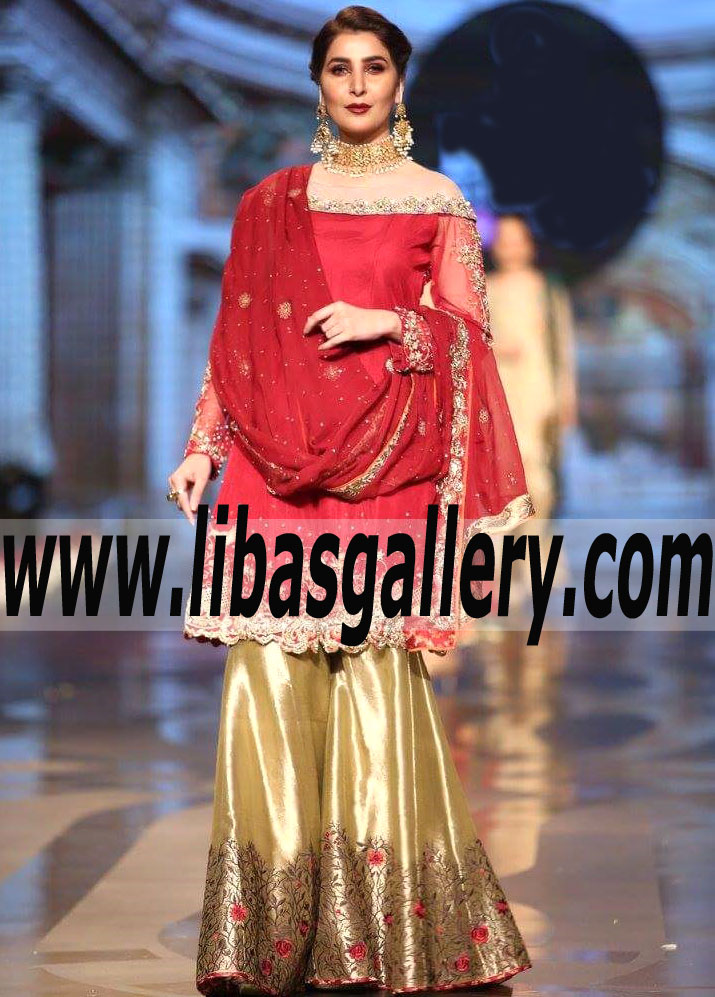 Asifa & Nabeel Latest Bridal Gharara, Wedding Gharara, Bridal Gharara 2017 Online Shopping Farmington Hills Michigan MI USA Asifa & Nabeel Latest Bridal Gharara, Wedding Gharara, Bridal Gharara 2017 Online Shopping Farmington Hills Michigan MI USA