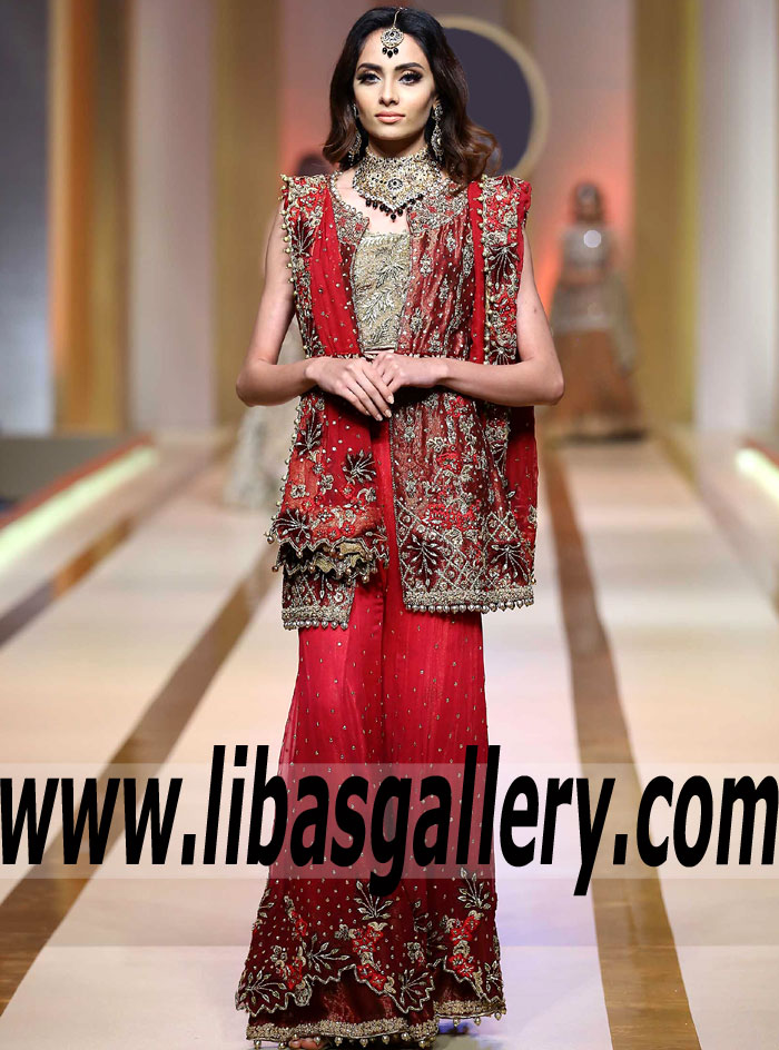 Glamorous Sharara Dresses Pakistani Designer Umsha By Uzma Babar Wedding Sharara Pakistani Bridal Boutiques Dahran Saudi Arabia