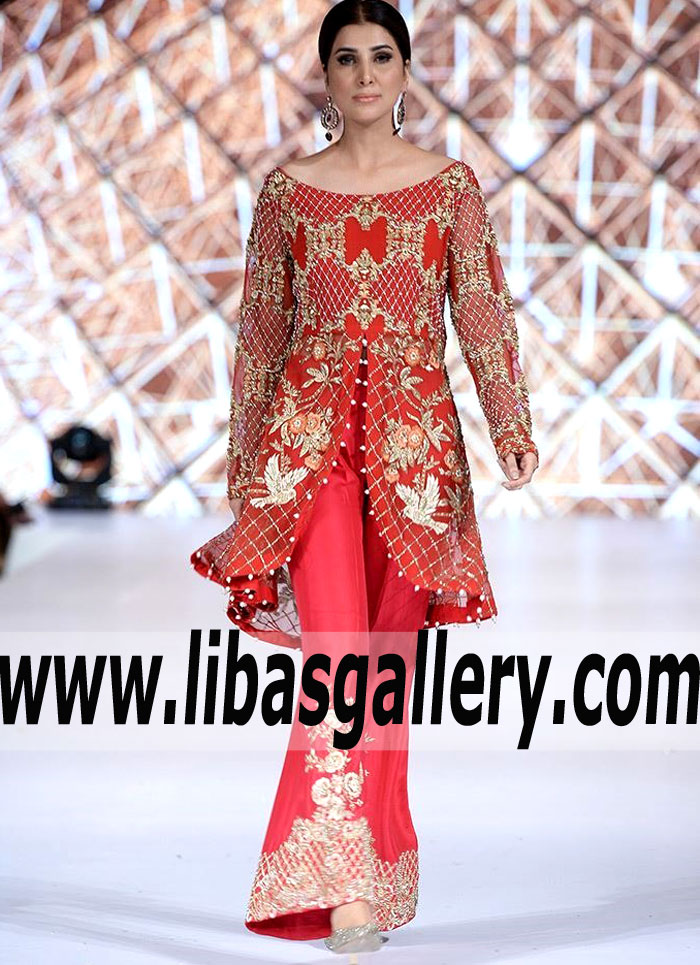 Latest Anarkali Style Dresses High Low Hem Latest South Asian Party Suits Online Deepak Perwani Bethesda Washington DC US