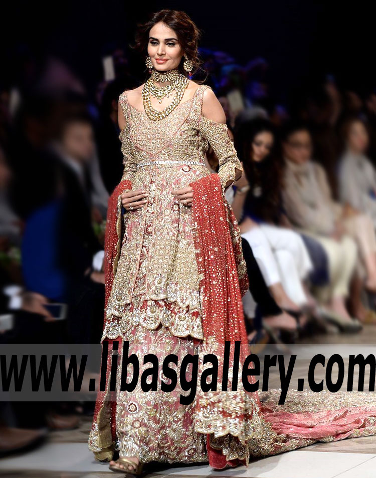 peplum wedding dress pakistani