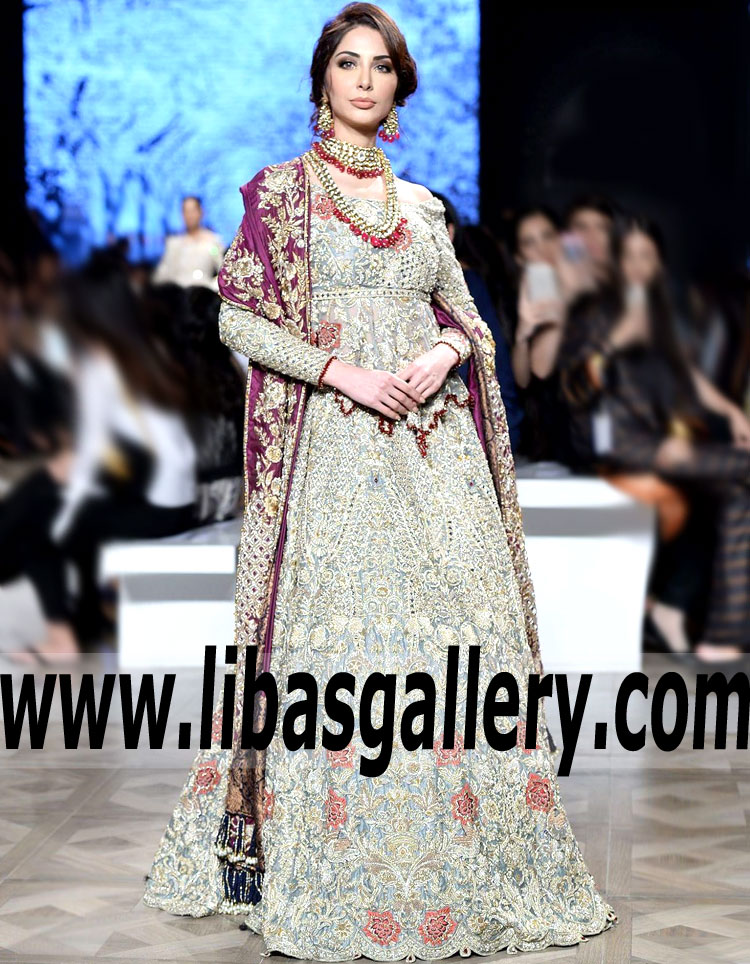 Pakistani Designer Bridal Dress Sara Rohale Asghar PFDC Luxury fashion Dresses Pakistani Bridal Gown Dresses Woodside New York
