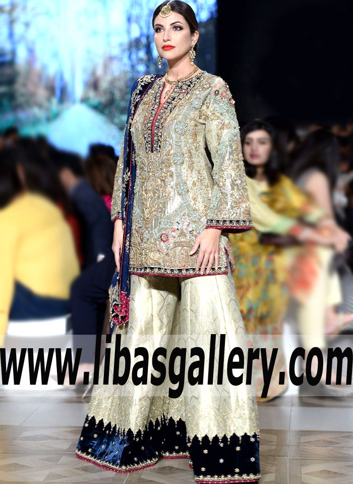 Bridal Dresses | Latest Wedding Sharara Designs | Discover the collection of Indian Wedding Sharara for Newly Wed Bride | Newcastle London UK Nickie Nina Traditional Bridal Wear