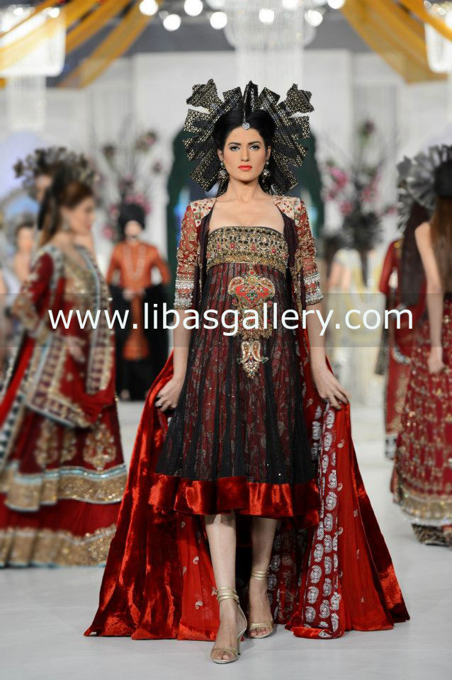 Ammar Shahid Bridal Wear Collection 2013,Ammar Shahid Bridal Wear Collection 2013, Ammar Shahid Long Embroidered Overcoat London ,Ammar Shahid Long Jacket Dress Online Store Bradford