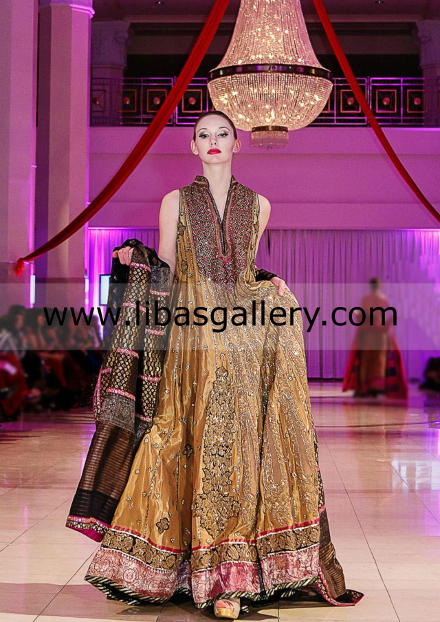 Buy fashionable women clothing and dresses designed by Top famous Pakistani Umar sayeed Pakistani Wedding Dresses 2014 Bridal Wear Anarkali Suits Bridal Lehenga Designer Sharara Party Wear Clothes Gharara