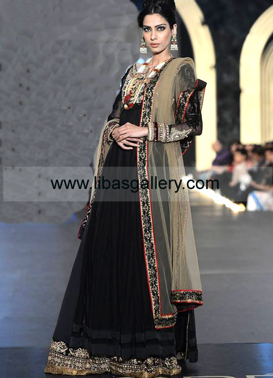 Asifa & Nabeel @ PFDC LOREAL PARIS BRIDAL WEEK 2013 Christmas Evening Party Dresses for New Year Eve 2014 Buy Online New York, Jersey City New Jersey USA