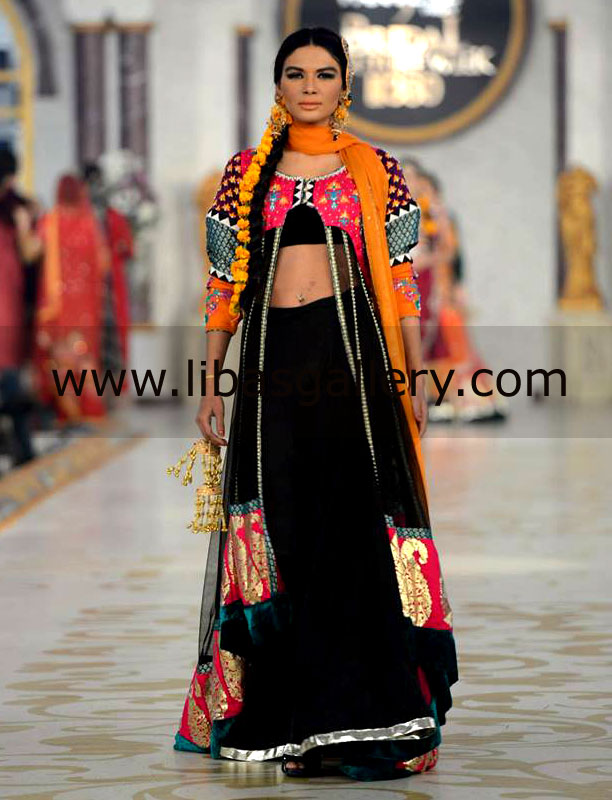Maria B Graceful Anarkali Suit for Evening and Special Occasions Bridal Dresses,Pantene Bridal Couture Week 2014 Bridal gowns Party Wear Casual wear jumsuits sarees lacha gharara lehnga kameez shalwar short shirts Tops collection