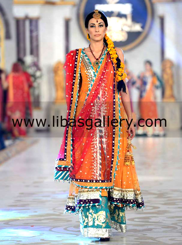 The latest update to libasgallery.com Online Store includes a wide variety of Maria B Maria B Bridal Outfits Showcased at Bridal Couture Week Lahore 2013, 2014 in Stamford Connecticut US