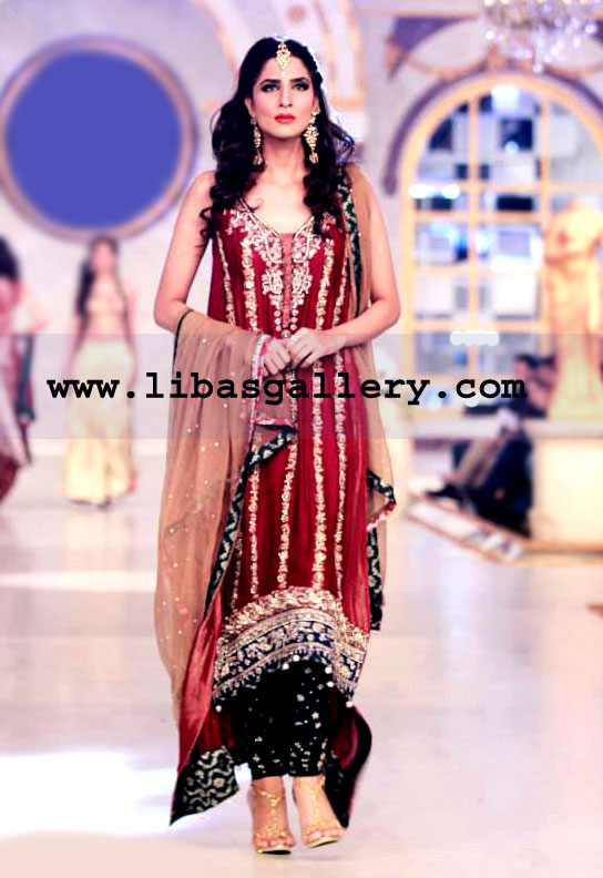 Ayesha Somaya Bridal trial gowns Party Wear Casual wear jumsuits Sarees lacha gharara lehnga kameez shalwar short shirts Bridal Dresses Collection  chooridaar heavy formal dresses Top collection