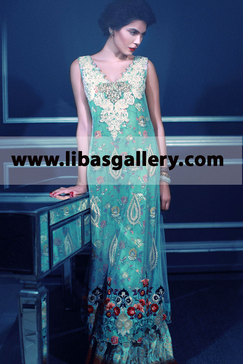 Tena Durrani Anarkali Suits Pakistan Anarkali Suits for Wedding Functions Event Eid and Formal Parties from Pantene Bridal Couture week Camellia Progressive Collection in Atlanta and Research Triangle. Los Angeles, CA