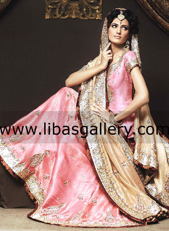 Mashaal Moazzam Designer Bridal Wear Bridal Lehenga Designer Gharara Bridal Couture Week 2012 - 2013 - 2014 PFDC Sunsilk Fashion Week Karachi 2012 - 2013 - 2014, PFDC L`Oreal Paris Bridal Week 2013 Lahore
