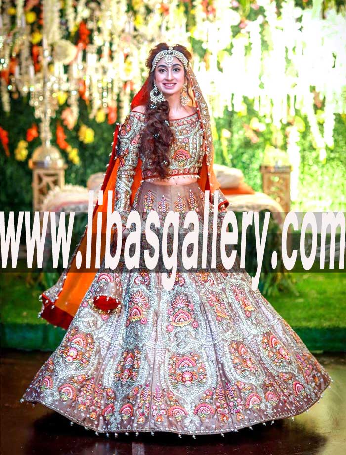 Ali Xeeshan Wedding Lehenga for Reception Ali Xeeshan Wedding Lehenga for Valima Oak Tree Road New York NY US