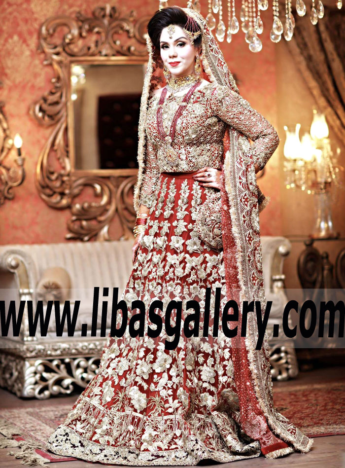 red bridal dresses pakistani