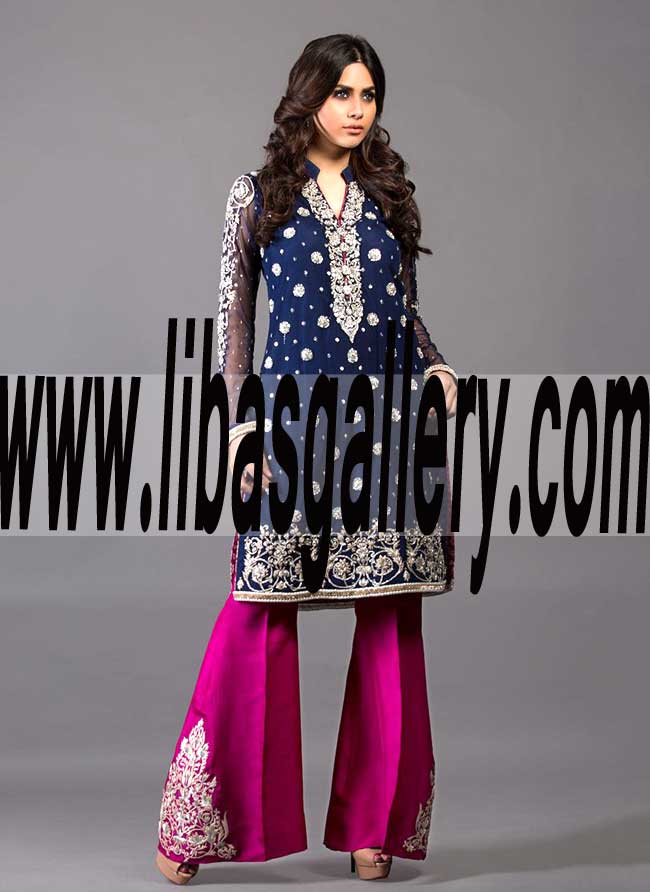 deep blue magenta party dress for women embellished with Swarovski pearls sequins and beads uk usa canada deep blue magenta party dress for women embellished with Swarovski pearls sequins and beads uk usa canada