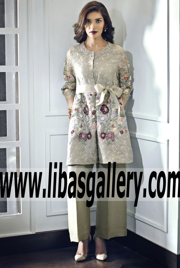 pakistani long dresses party wear