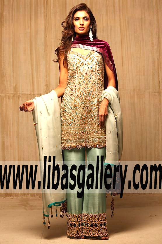 Designer Pakistani Party Wear Party Dresses | Designer Sanaia Maskatiya Party Dress for Wedding and Evening Events Coventry Slough UK