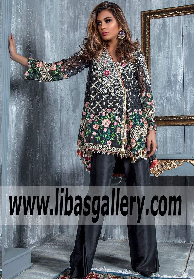 Pakistani Designer Wedding Guest Dresses Annus Abrar Chic Style Angrakha Ireland, France, Germany, Switzerland