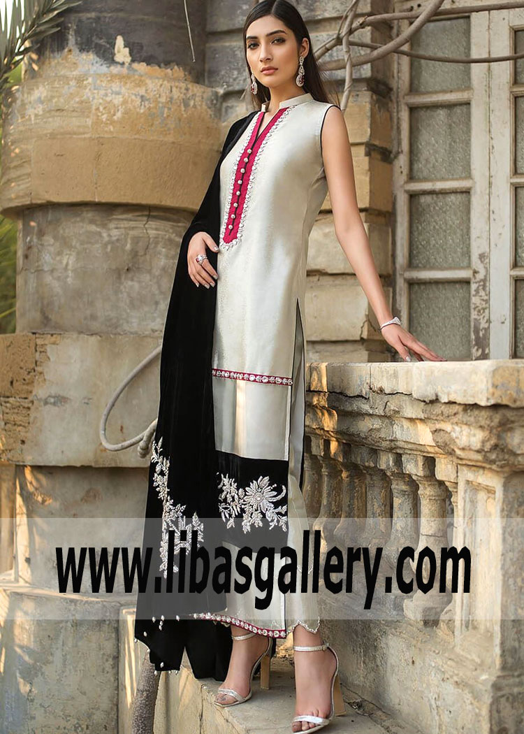 pink and black salwar suit