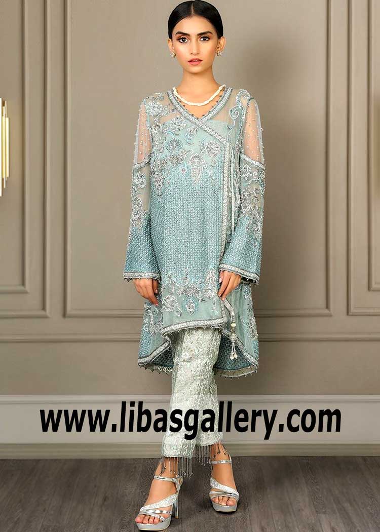 party wear angrakha style dresses