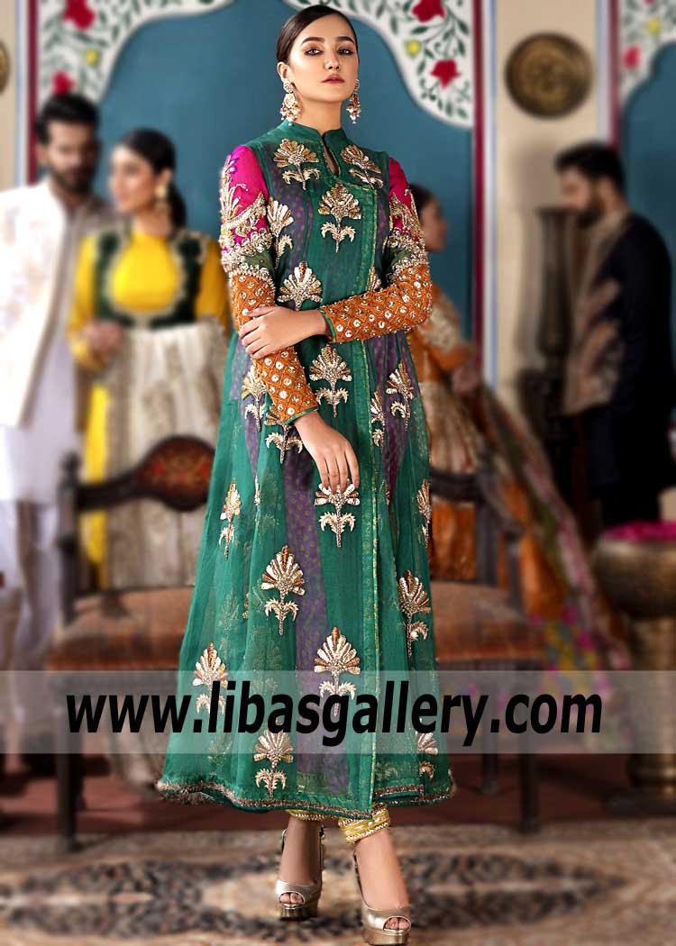Charming Party Wear Pakistan Pakistani Party Dresses Souchaj Shalwar Kameez UK USA Canada