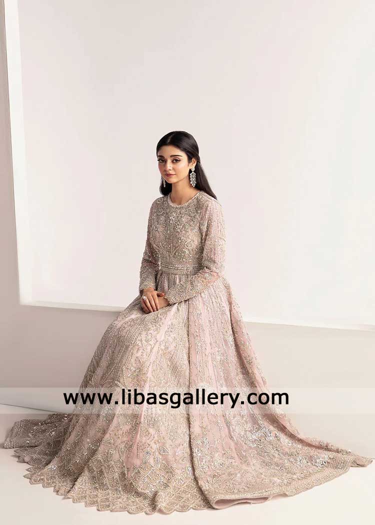 baby pink bridal peshwas and dupatta hand embellished for modern brides-Peshwas Wedding Dresses UK USA Canada baby pink bridal peshwas and dupatta hand embellished for modern brides-Peshwas Wedding Dresses UK USA Canada