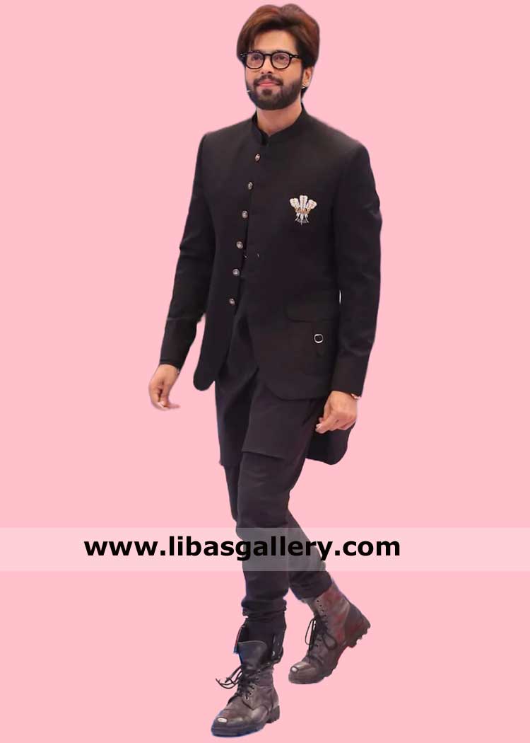 prince coat crafted from premium quality fabrics superb styling and comfort to your body paired with pants and inner shirt UK USA Canada Dubai Australia