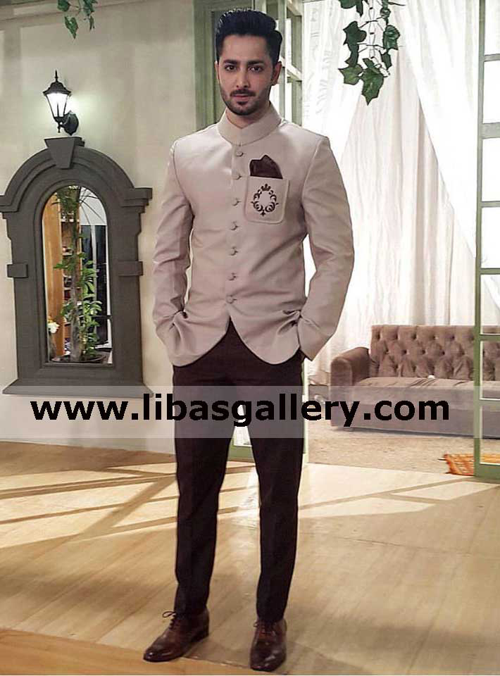 danish taimoor standing in jodhpuri designer prince coat buy simple elegant prince coat for small or home gathering event saudi arabia dubai qatar