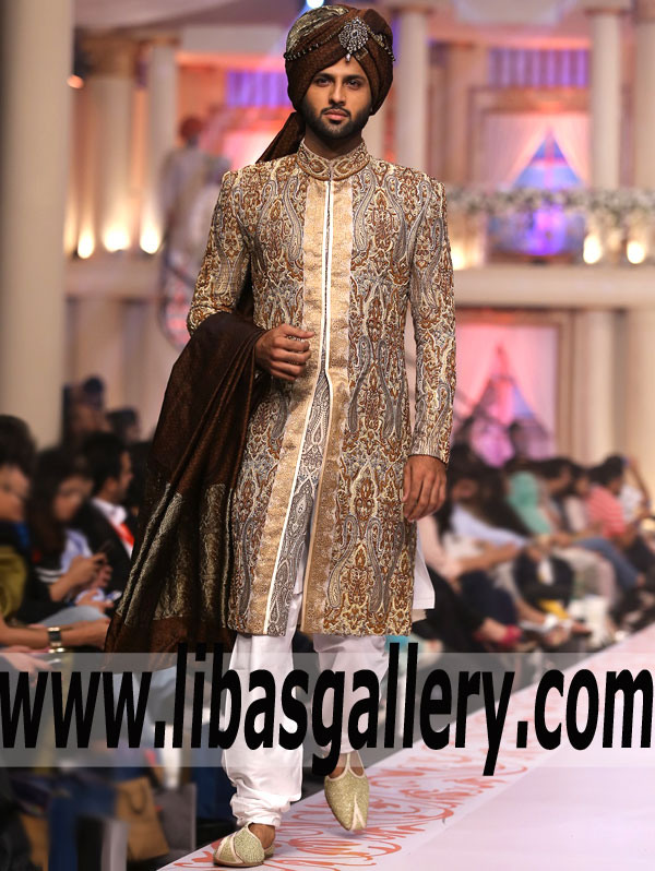 Groom wedding jacket bespoke for nikah barat day in gray with antique gold work uk usa canada uae Groom wedding jacket bespoke for nikah barat day in gray with antique gold work uk usa canada uae