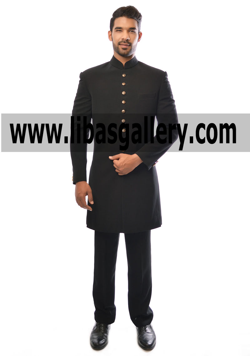Made for each other Groom Sherwani Suit for Nikah 2017 2018 Wedding Day Walking towards Stage in Designer Sherwani Suit Dubai UAE Sharjah Abu Dhabi United Arab Emirates