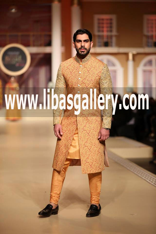 2 color embroidered designer barat nikah wedding sherwani suit shop online stitched sherwani outfit for damad son in law uk usa canada