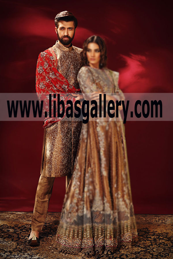 Kimkhab Jamawar Banarsi Wedding Sherwani Suit by Pakistani Designer Bespoke Royal Wedding Sherwani suit UK USA Canada Australia UAE Kimkhab Jamawar Banarsi Wedding Sherwani Suit by Pakistani Designer Bespoke Royal Wedding Sherwani suit UK USA Canada Australia UAE