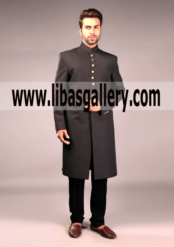 Amir Adnan Classic Suiting Navy Classic Fit Sherwani 2018 for Groom Southhall london UK United Kingdom Amir Adnan Classic Suiting Navy Classic Fit Sherwani 2018 for Groom Southhall london UK United Kingdom